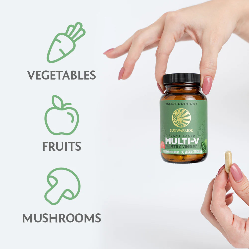 Sunwarrior Rastlinski Multivitamini, 30 kapsul