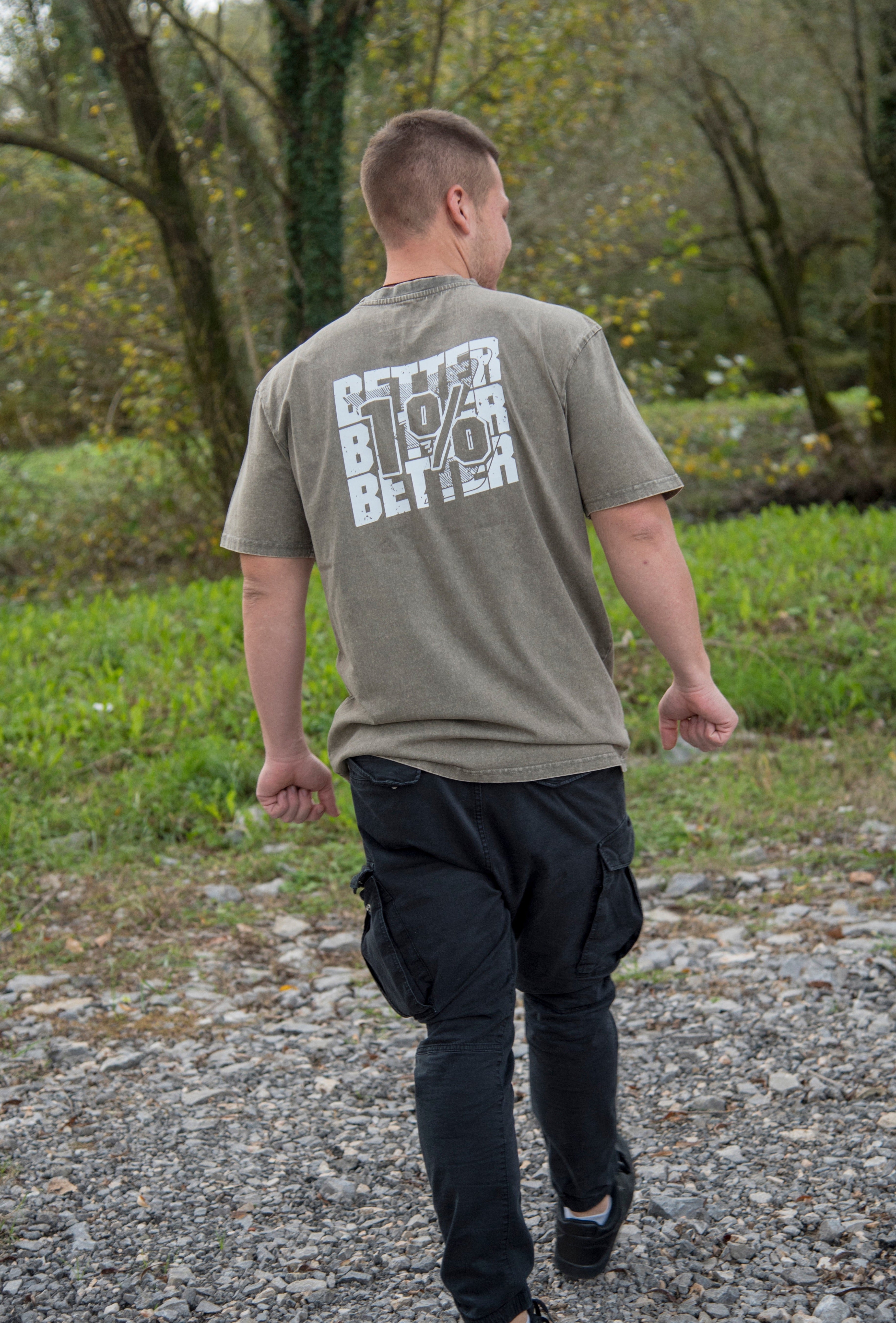 Oversized Majica 1%BETTER - Asphalt