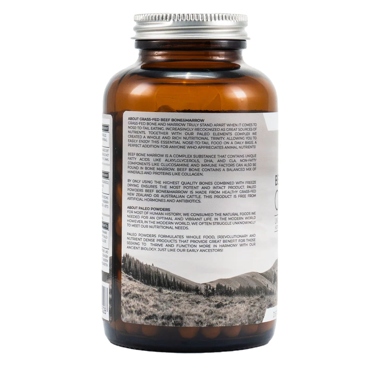 PALEO POWDERS - Goveji Kostni Mozeg (Pašna reja), 180 Kapsul