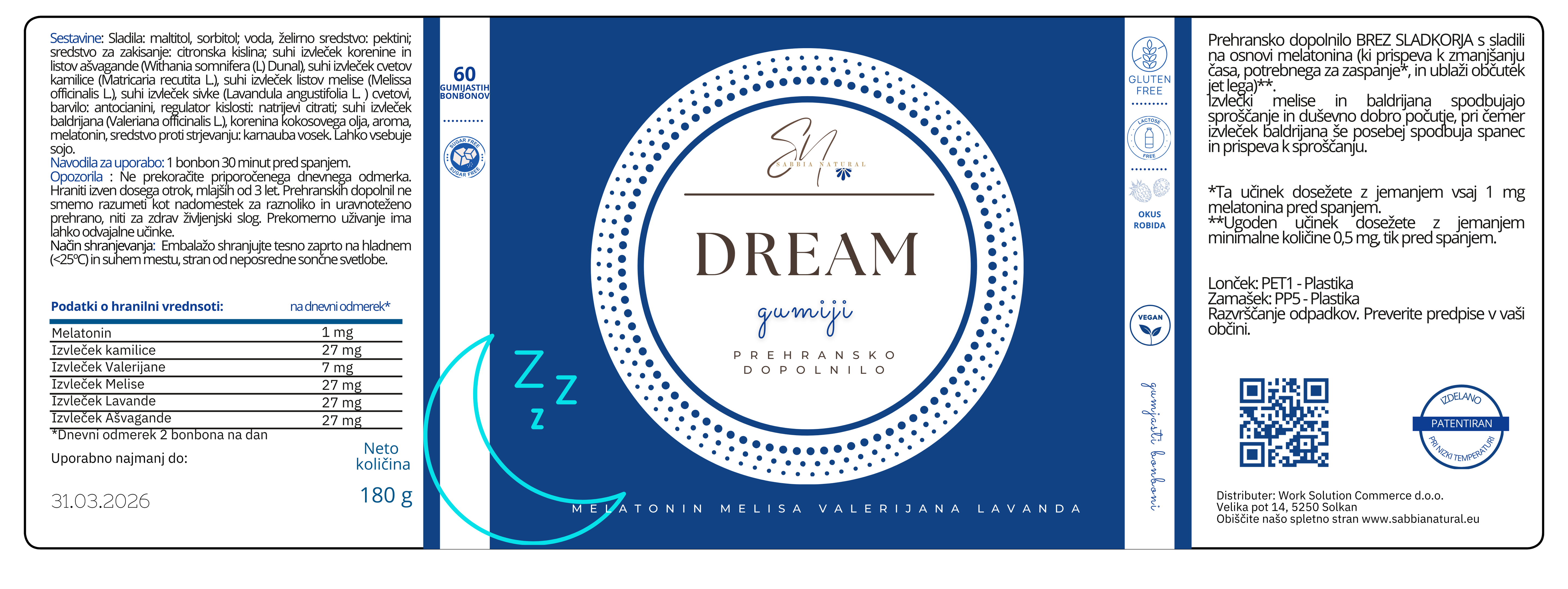 Sabbia Natural - Dream, 180g