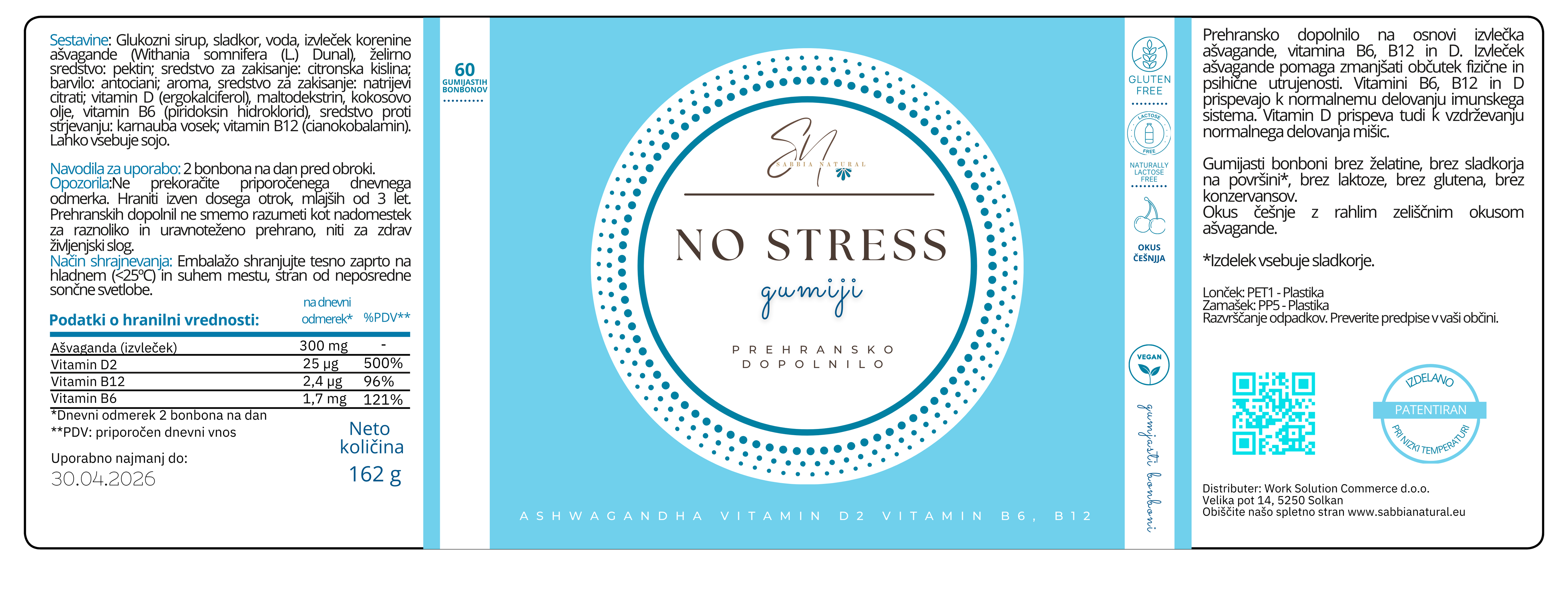 Sabbia Natural - No Stress, 162g